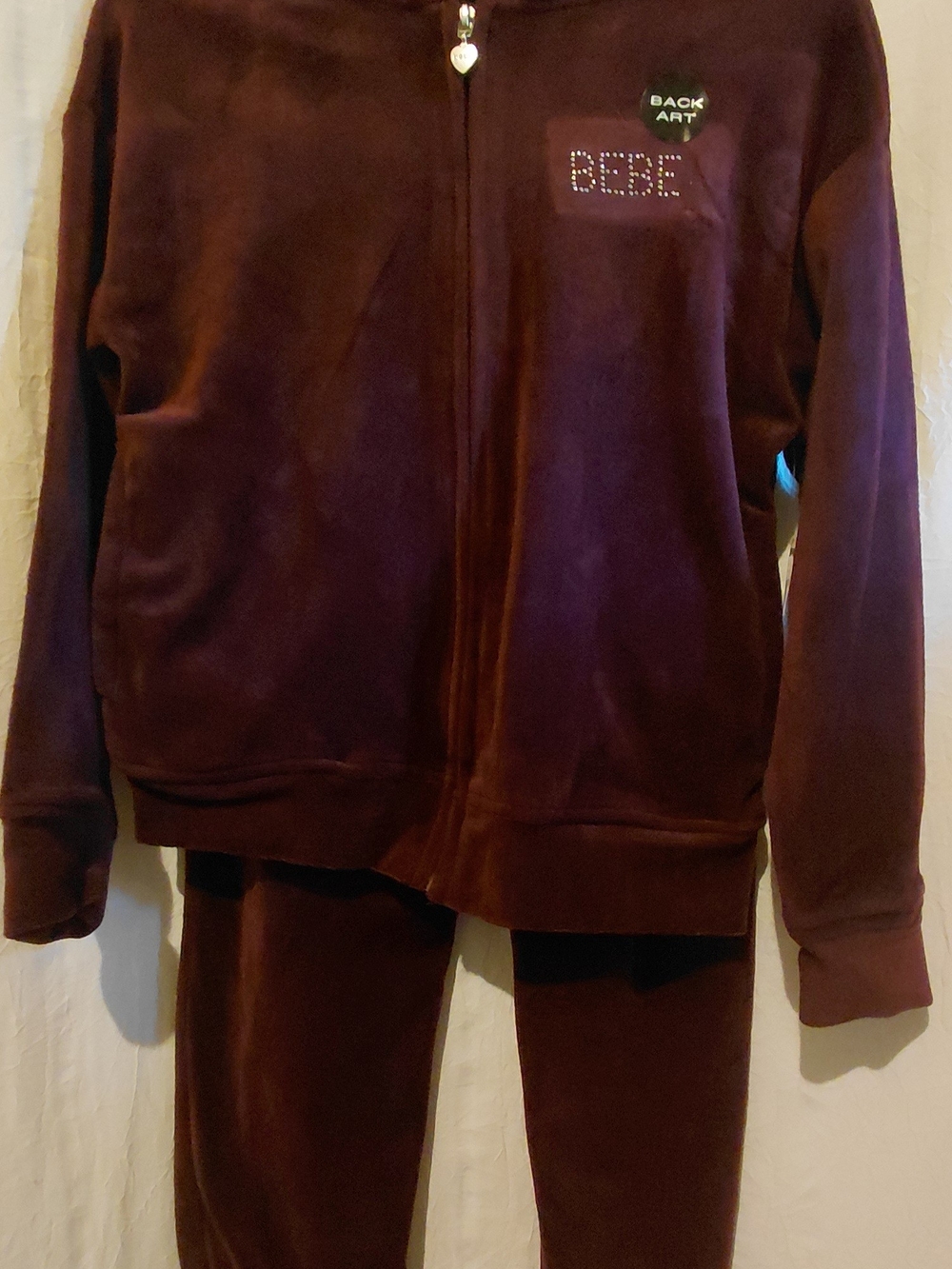 BEBE Burgandy Tracksuit